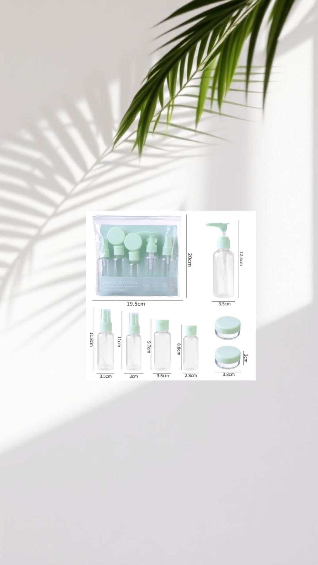 پک لوازم آرایشی مسافرتی 10 تیکه پسته ای (وارداتی)