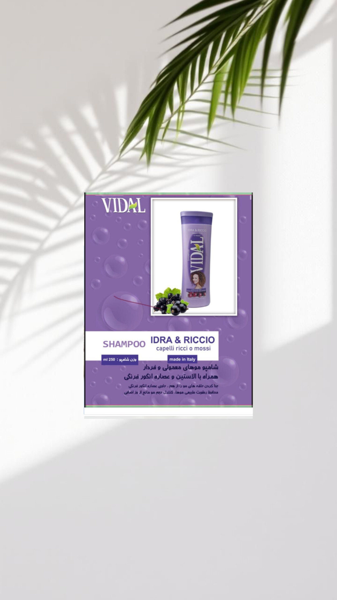 شامپو مناسب موهای فر و مجعد ویدال