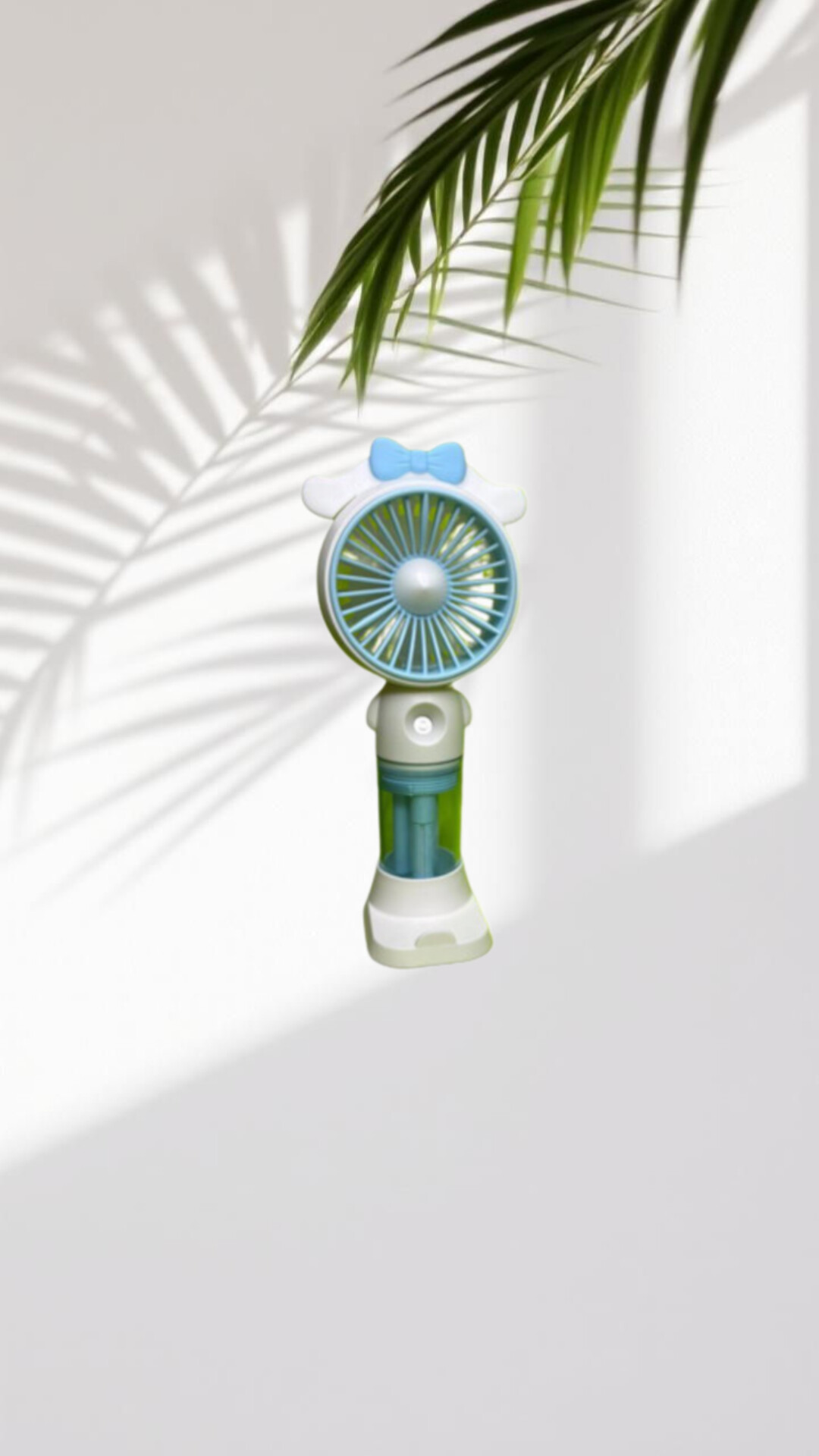 مینی پنکه و مه پاش دستی با شارژ USB مدل1646 آبی سفید