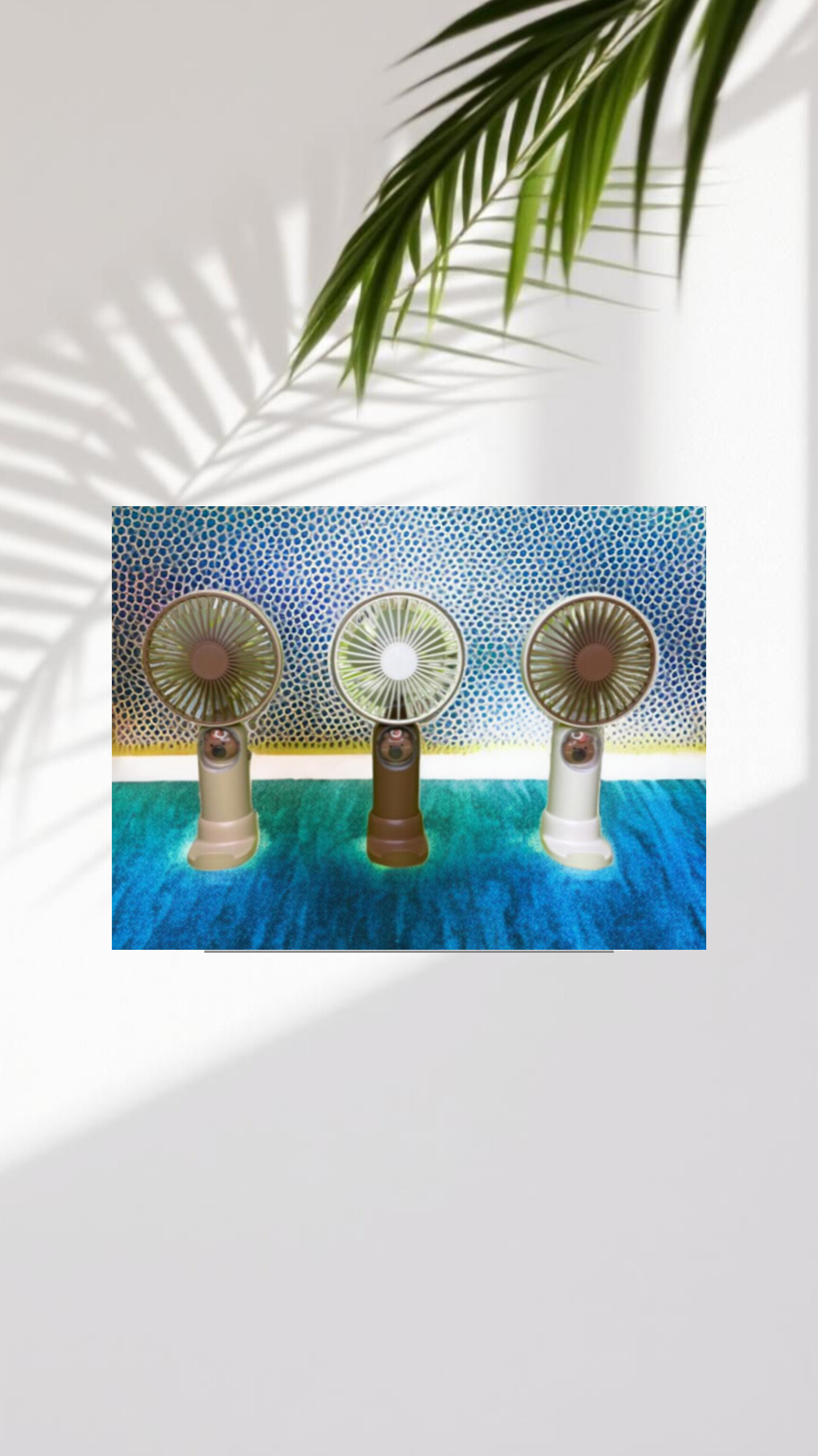 پنکه فانتزی خرس سایز بزرگ استند دار قهوه ای