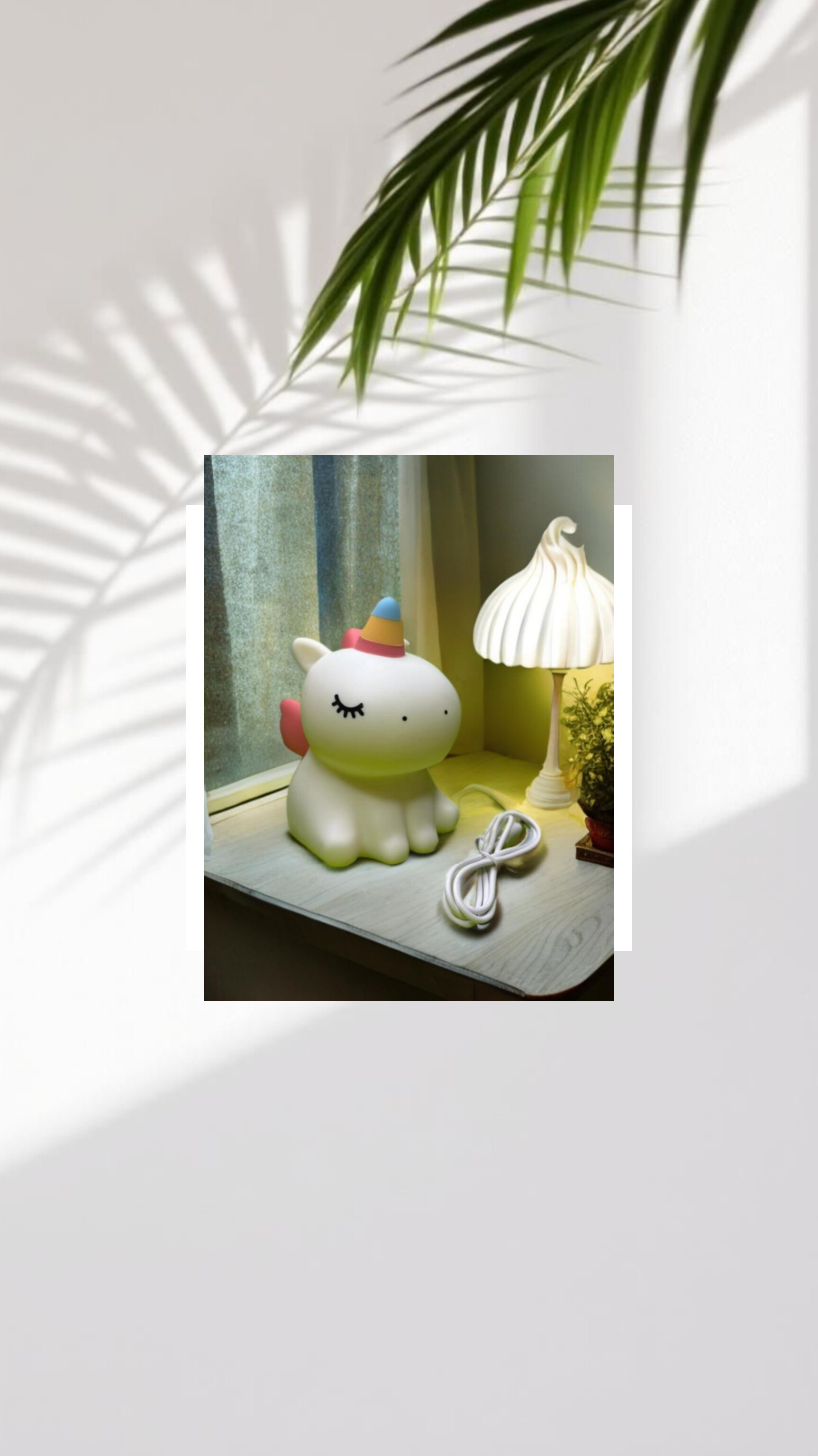 چراغ خواب سلیکونی در3 مدل تنظیم رنگ طرح یونیکورن لمسی