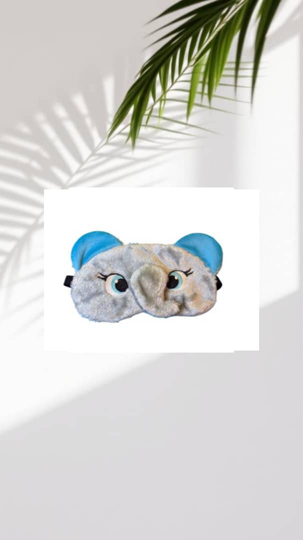 چشم بند پشمی طرح فیل طوسی