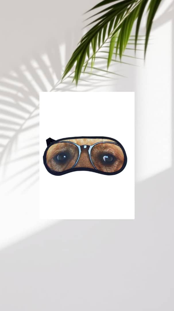 چشم بند طرح چشم سگ قهوه ای