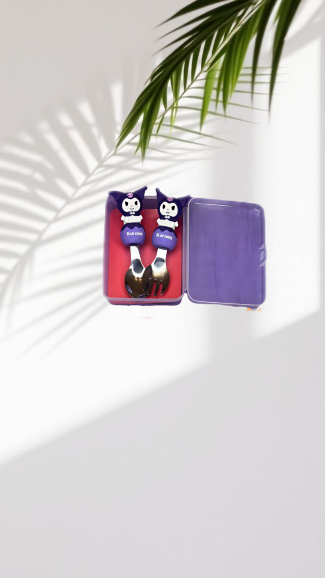 قاشق چنگال کودک مدل کروم رنگ بنفش